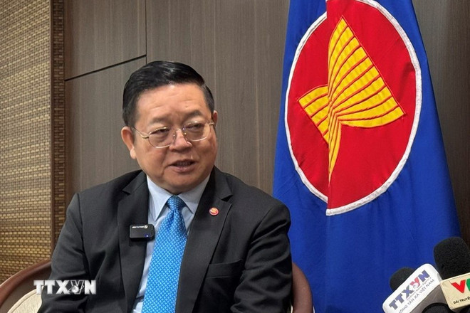 Le secrétaire général de l'ASEAN, Kao Kim Hourn. Photo: VNA thu-ky.jpg