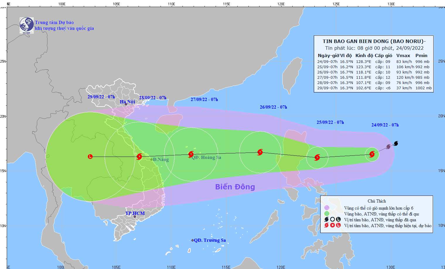 La tempête Noru se déplace vers la Mer Orientale, des pluies prévues au Nord ảnh 1 La tempête Noru se déplace vers la Mer Orientale, des pluies prévues au Nord ảnh 1