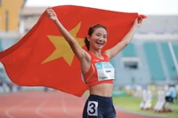 La meilleure coureuse vietnamienne Nguyen Thi Oanh. Photo : VNA
