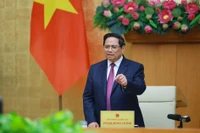 Le Premier ministre Pham Minh Chinh prend la parole. Photo : VNA