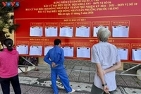 Un calendrier électoral destiné aux citoyens en mission en mer à Hô Chi Minh-Ville, à l'approche du scrutin législatif. Photo: VOV