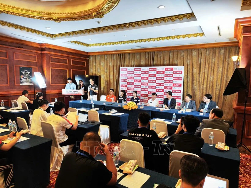 Conférence de presse sur le PBA Tour, le 22 août. Photo : VNA