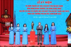 L’Union des femmes du Vietnam a célébré ce 2 octobre à Hanoï le 95e anniversaire de sa fondation. Photo : VNA
