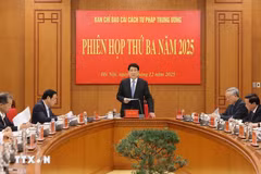 Le président Luong Cuong préside la 3ᵉ réunion du Comité central de pilotage de la réforme judiciaire