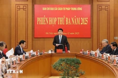 Le président Luong Cuong préside la 3ᵉ réunion du Comité central de pilotage de la réforme judiciaire