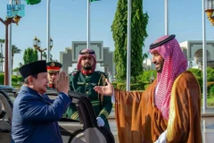 Le président indonésien Prabowo Subianto et le prince héritier saoudien Mohammed bin Salman bin Abdulaziz Al Saud. Photo : X/Dan Tri.