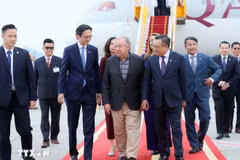 Le secrétaire général des Nations Unies António Guterres est arrivé à Hanoï pour entamer une visite officielle au Vietnam et participer à la cérémonie d’ouverture à la signature de la Convention de Hanoï. Photo : VNA