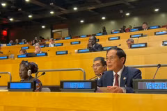 Le vice-Premier ministre vietnamien Bui Thanh Son s'exprime lors du premier Sommet biennal pour une économie mondiale durable, inclusive et résiliente. Photo : VNA