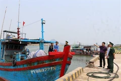 Une délégation du ministère de l'Agriculture et du Développement rural inspecte le port de pêche de Dong Tac (ancienne province de Phu Yen). Photo : VNA
