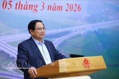 Le Premier ministre Pham Minh Chinh prend la parole lors de la réunion. Photo : VNA