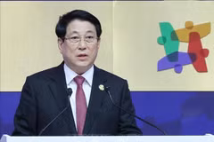 Le président Luong Cuong a donné, le 30 octobre à Gyeongju en République de Corée, un discours important lors du Sommet des entreprises de l’APEC. Photo : VNA