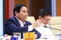 Le Premier ministre Pham Minh Chinh à la réunion. Photo : VNA