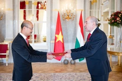 L'ambassadeur Bui Le Thai (gauche) et le président hongrois Sulyok Tamás. Photo : VNA