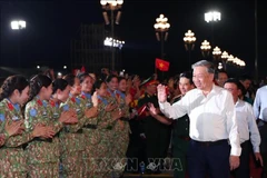 Le secrétaire général du Parti communiste du Vietnam et secrétaire de la Commission militaire centrale, Tô Lâm, assiste à l’événement à Hanoï. Photo : VNA