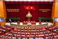 Le 12e Plénum du Comité central du Parti communiste du Vietnam à Hanoï. Photo : VNA