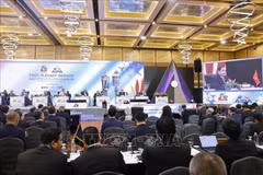 Le président de l’Assemblée nationale Tran Thanh Man prend la parole à la première séance plénière de la 46e Assemblée générale de l’Association interparlementaire de l’ASEAN (AIPA-46). Photo : VNA