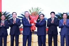 De gauche à droite : le président de l’Assemblée nationale Tran Thanh Man, le secrétaire général du Parti et président du Vietnam To Lam, le Premier ministre Pham Minh Chinh et le permanent du Secrétariat du Parti Luong Cuong. Photo: VNA