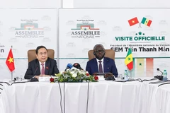 Le président de l’Assemblée nationale du Vietnam Trân Thanh Mân (droite) et le président de l’Assemblée nationale du Sénégal Malick Ndiaye. Photo : VNA