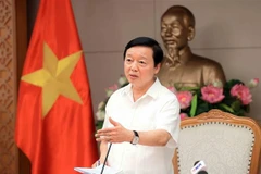 Le vice-Premier ministre Tran Hong Ha a présidé vendredi 23 septembre à Hanoï une réunion cruciale pour faire face au super typhon Ragasa. Photo : VNA