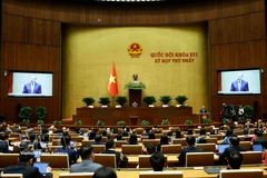 Le secrétaire général du Comité central du Parti communiste du Vietnam, To Lam, présente une allocution importante. Photo : VNA