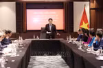 Le président vietnamien Luong Cuong a rencontré, dans la soirée du 3 août au Caire, les ambassadeurs du Vietnam accrédités dans divers pays africains. Photo : VNA