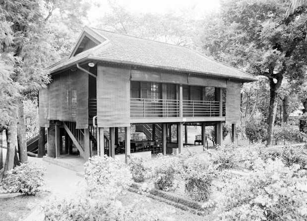 La maison sur pilotis au Palais présidentiel, où le Président Hô Chi Minh vécut et travailla de mai 1958 à août 1969. Photo: VNA