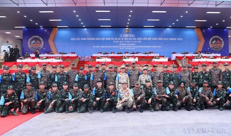 Ouverture de l'exercice bilatéral entre le Vietnam et l'Inde sur le maintien de la paix des Nations Unies 2023. Photo : VNA