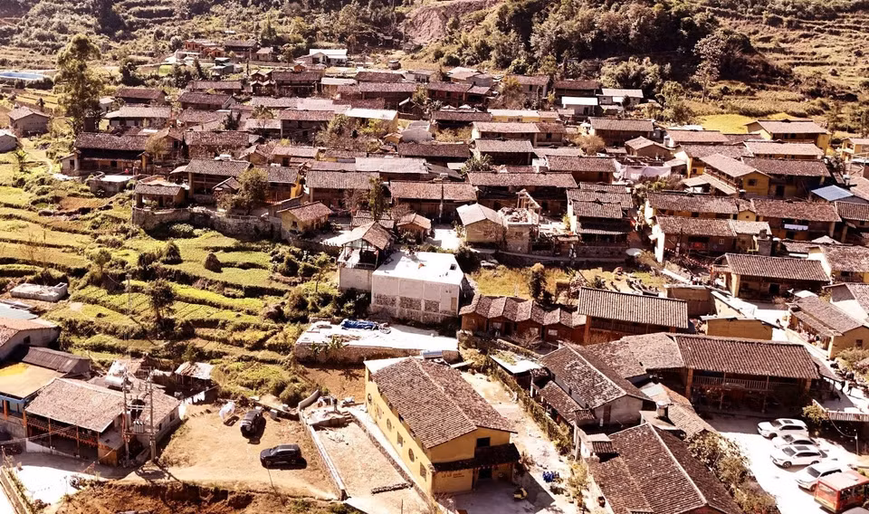 Un coin du village touristique de Lo Lo Chai, classé parmi les meilleurs villages touristiques du monde (commune de Lung Cu, province de Tuyen Quang). Photo : VNA