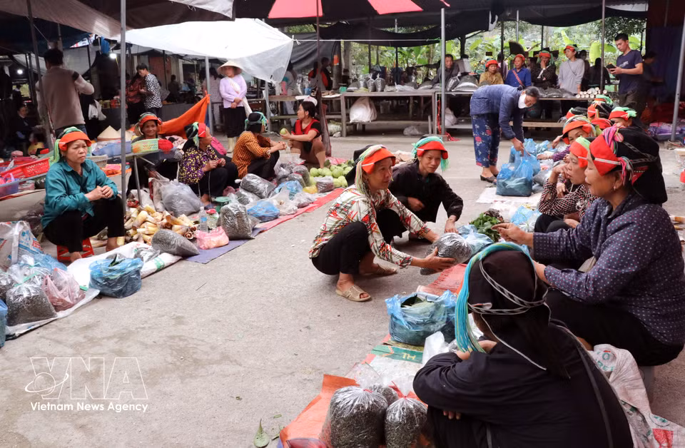 Chaque dimanche, le marché périodique de Phuong Do, dans le quartier de Ha Giang 1, province de Tuyen Quang, s'anime dans une atmosphère empreinte de l'âme rurale.Photo : VNA