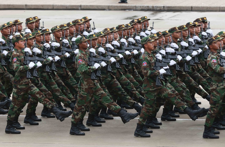 Délégation militaire de l’Armée royale cambodgienne. Photo : VNA