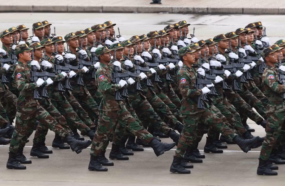 Délégation militaire de l’Armée royale cambodgienne. Photo : VNA