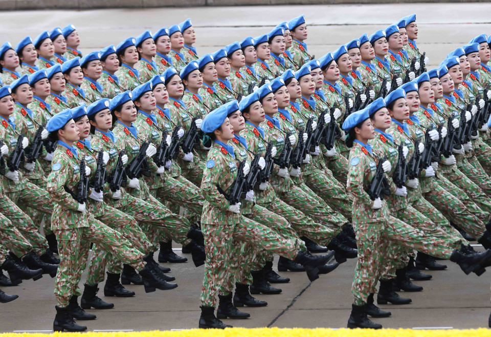 Force féminine vietnamienne de maintien de la paix. Photo : VNA