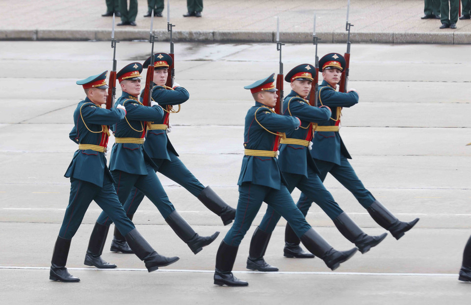 La délégation militaire russe au défilé. Photo: VNA