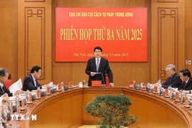 Le président Luong Cuong préside la 3ᵉ réunion du Comité central de pilotage de la réforme judiciaire