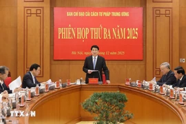 Le président Luong Cuong préside la 3ᵉ réunion du Comité central de pilotage de la réforme judiciaire