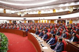 La séance de clôture du 14e Plénum du Parti communiste du Vietnam du 13e mandat. Photo : VNA