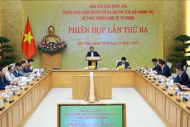 Le Premier ministre Pham Minh Chinh a présidé, le 20 décembre à Hanoï, la troisième réunion du Comité national de pilotage chargé de la mise en œuvre de la Résolution n°68-NQ/TW du Bureau politique sur le développement de l’économie privée. Photo : VNA