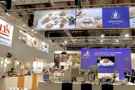 Le stand de produits céramiques de Minh Long au salon Ambiente 2025, Francfort, Hesse. Photo : VNA