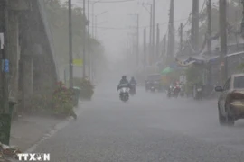 De violentes pluies continuent de s’abattre sur les régions du Nord et du Centre du Vietnam. Photo : VNA