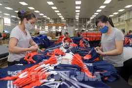 Des articles destinés à l'exportation vers l'UE de la société de textile de Thai Nguyen. Photo : VNA
