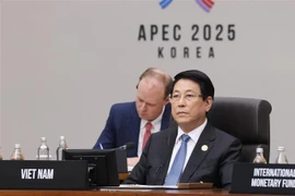 Le président Luong Cuong participe au Sommet des dirigeants économiques de l’APEC 2025. Photo : VNA