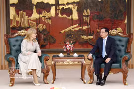 Le vice-Premier ministre vietnamien Ho Quoc Dung reçoit à Hanoï Mme Ekaterina Zaharieva, commissaire européenne chargée de la Recherche, des Start-up et de l’Innovation. Photo : VNA