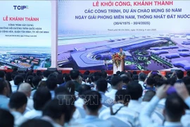 La cérémonie d'inauguration du projet clé national au site du terminal T3, aéroport international de Tan Son Nhat, à Ho Chi Minh-Ville. Photo : VNA