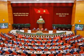 La séance d'ouverture du deuxième Plénum du Comité central du Parti communiste du Vietnam du 14e mandat à Hanoï. Photo : VNA
