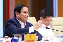 Le Premier ministre Pham Minh Chinh à la réunion. Photo : VNA