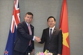 Le vice-Premier ministre Tran Hong Ha (droite) et le vice-Premier ministre néo-zélandais David Seymour. Photo : VNA