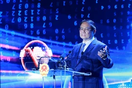 Le Premier ministre Pham Minh Chinh s'exprime lors de l’événement « La 4e transformation numérique du secteur bancaire en 2025 ». Photo : VNA