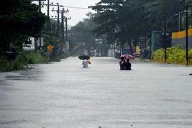 Les inondations au Sri Lanka. Photo : Xinhua/VNA
