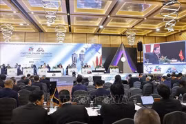 Le président de l’Assemblée nationale Tran Thanh Man prend la parole à la première séance plénière de la 46e Assemblée générale de l’Association interparlementaire de l’ASEAN (AIPA-46). Photo : VNA