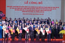 Le secrétaire général du Comité central du Parti communiste du Vietnam To Lam à la cérémonie de création officielle de la nouvelle ville élargie de Ho Chi Minh-Ville. Photo : VNA